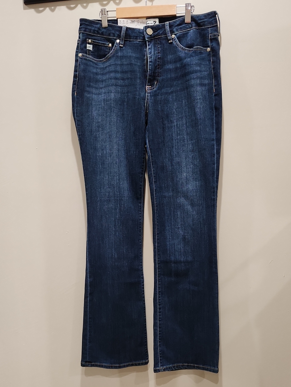 Seven7 Dark Blue High Rise Bootcut Leg Jeans Size 8